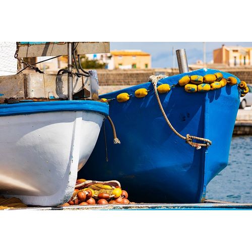 Palermo Province-Santa Flavia Small fishing boats in the harbor of the fishing village